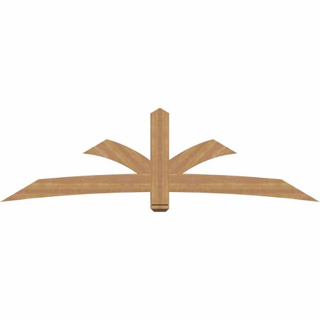 Ekena Millwork Davenport Timber Gable Bracket, Western Red Cedar, 96"W x 28"H x 3 1/2"D x 5 1/2"F, 7/12 Pitch GBW096X28X0406DAV00SWR
